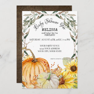Invitation Baby shower de feuillage de tournesol de ferme Cit