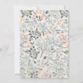 Invitation Baby shower de feuillage d'éléphant de petite arac (Dos)