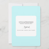 Invitation Baby shower de feuillage Turquoise (Dos)