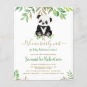 Invitation Baby shower de feuille d'aquarelle de l (Devant)