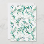 Invitation Baby shower de Feuille de courge d'aquarelle et de (Dos)