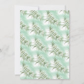 Invitation Baby shower de feuille de fern aquarell (Dos)