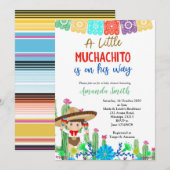 Invitation Baby shower de Fiesta (Devant / Derrière)