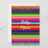 Invitation Baby shower de Fiesta à papillon Floral mexicain  (Dos)