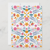 Invitation Baby shower de Fiesta rose jaune mexica (Dos)