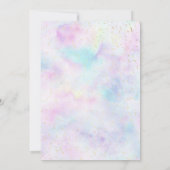 Invitation Baby shower de fille à papillon rose (Dos)