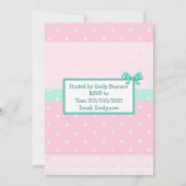 Invitation Baby shower de fille bébé à main mignonne (Dos)