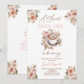 Invitation Baby shower de fille brasseuse pour béb (Devant / Derrière)