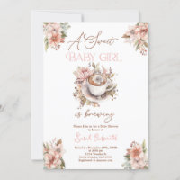 Invitation Baby shower de fille brasseuse pour béb