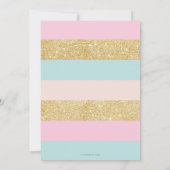 Invitation Baby shower de fille carrousel floral de Monnaie r (Dos)