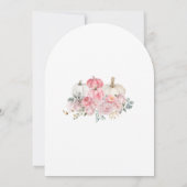 Invitation Baby shower de fille Citrouille rose (Dos)