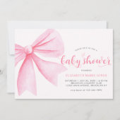 Invitation Baby shower de fille de béquille de béquille rose (Devant)