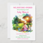 Invitation Baby shower de fille de golf sur disque mou (Devant)