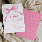 Invitation Baby shower de fille de la croupe rose