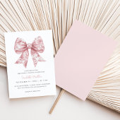 Invitation Baby shower de fille de la croupe rose