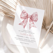 Invitation Baby shower de fille de la croupe rose