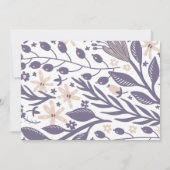 Invitation Baby shower de fille de Pêche violet Fleur sauvage (Dos)