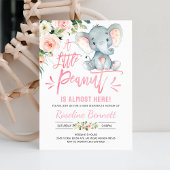 Invitation Baby shower de fille d'éléphant rose