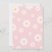 Invitation Baby shower de fille d'oie soie rose (Dos)