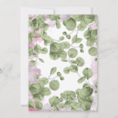 Invitation Baby shower de fille éléphante (Dos)