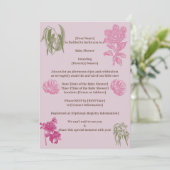 Invitation Baby shower de fille Eucalyptus Peony botanique (Debout devant)
