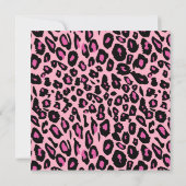 Invitation Baby shower de fille Leopard Rose Hot (Dos)