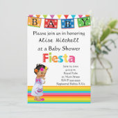 Invitation Baby shower de fille mexicaine (Debout devant)