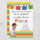 Invitation Baby shower de fille mexicaine (Devant / Derrière)