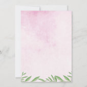 Invitation Baby shower de fille moderne Pink Elephant Safari (Dos)