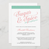 Invitation Baby shower de fille mûre (Devant / Derrière)