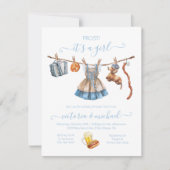 Invitation Baby shower de fille Oktoberfest (Devant)