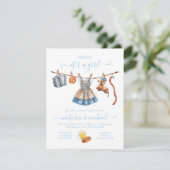 Invitation Baby shower de fille Oktoberfest (Debout devant)