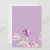 Invitation Baby shower de fille papillon floral violet modern (Dos)