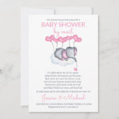 Invitation Baby shower de fille par Mail Pink Elephant sur Cl (Devant)