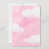 Invitation Baby shower de fille rose Cloud 9 (Dos)