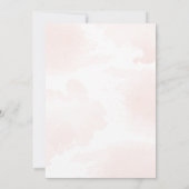 Invitation Baby shower de fille rose et or (Dos)