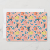 Invitation Baby shower de fille rose Panda rouge (Dos)