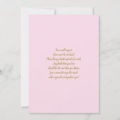 Invitation Baby shower de fille Safari (Dos)