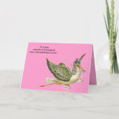 INVITATION BABY SHOWER DE FILLE STORK (Dos)