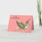 INVITATION BABY SHOWER DE FILLE STORK (Dos)