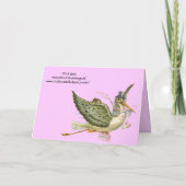 INVITATION BABY SHOWER DE FILLE STORK (Dos)