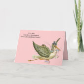 INVITATION BABY SHOWER DE FILLE STORK (Dos)