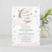 Invitation Baby shower de fille Twinkle Little Sta (Debout devant)