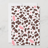 Invitation Baby shower de fille Wild West Invitati (Dos)