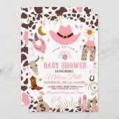Invitation Baby shower de fille Wild West Invitati (Devant / Derrière)