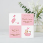 Invitation Baby shower de filles (Debout devant)