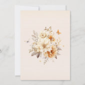 Invitation Baby shower de filles Boho Fleur sauvage Aquarelle (Dos)