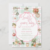 Invitation Baby shower de filles cultivées localement (Devant)