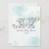 Invitation Baby shower de filles de garçons des Twins de l'El (Dos)