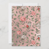 Invitation Baby shower de filles florales de la forêt de Cute (Dos)